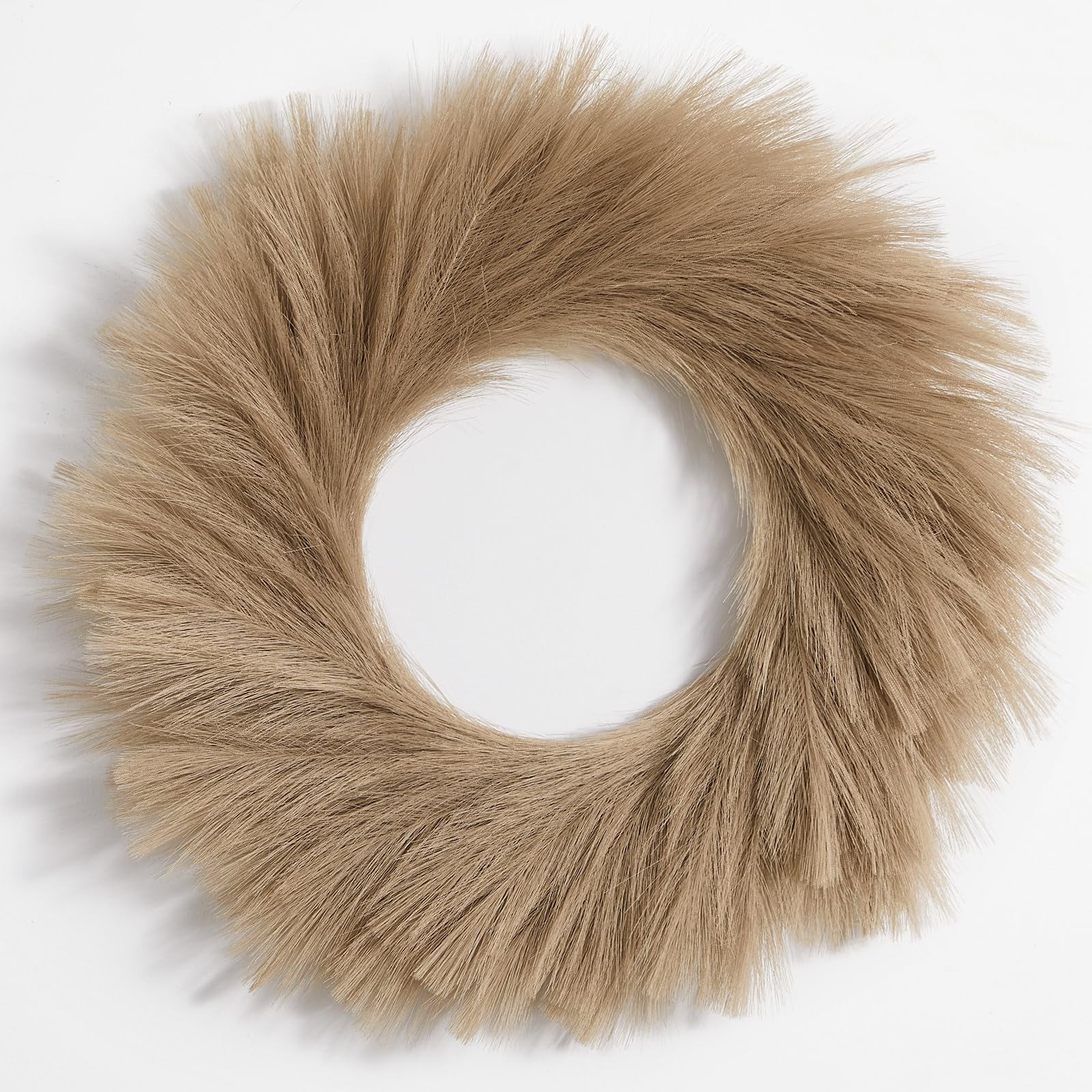 TETOU Artificial Pampas Grass Wreath, 26" Faux Pampas Grass Decor for All Seasons Home Boho Fall ... | Walmart (US)