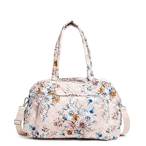 Vera Bradley Women's Performance Twill Weekender Travel Bag, Peach Blossom Bouquet, One Size | Amazon (US)