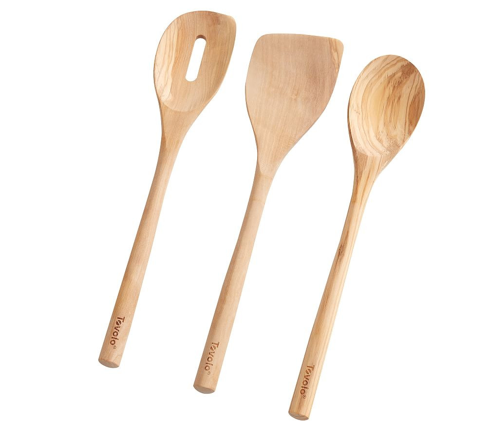 Olive Wood Kitchen Utensils, Set of 3 | Pottery Barn (US)