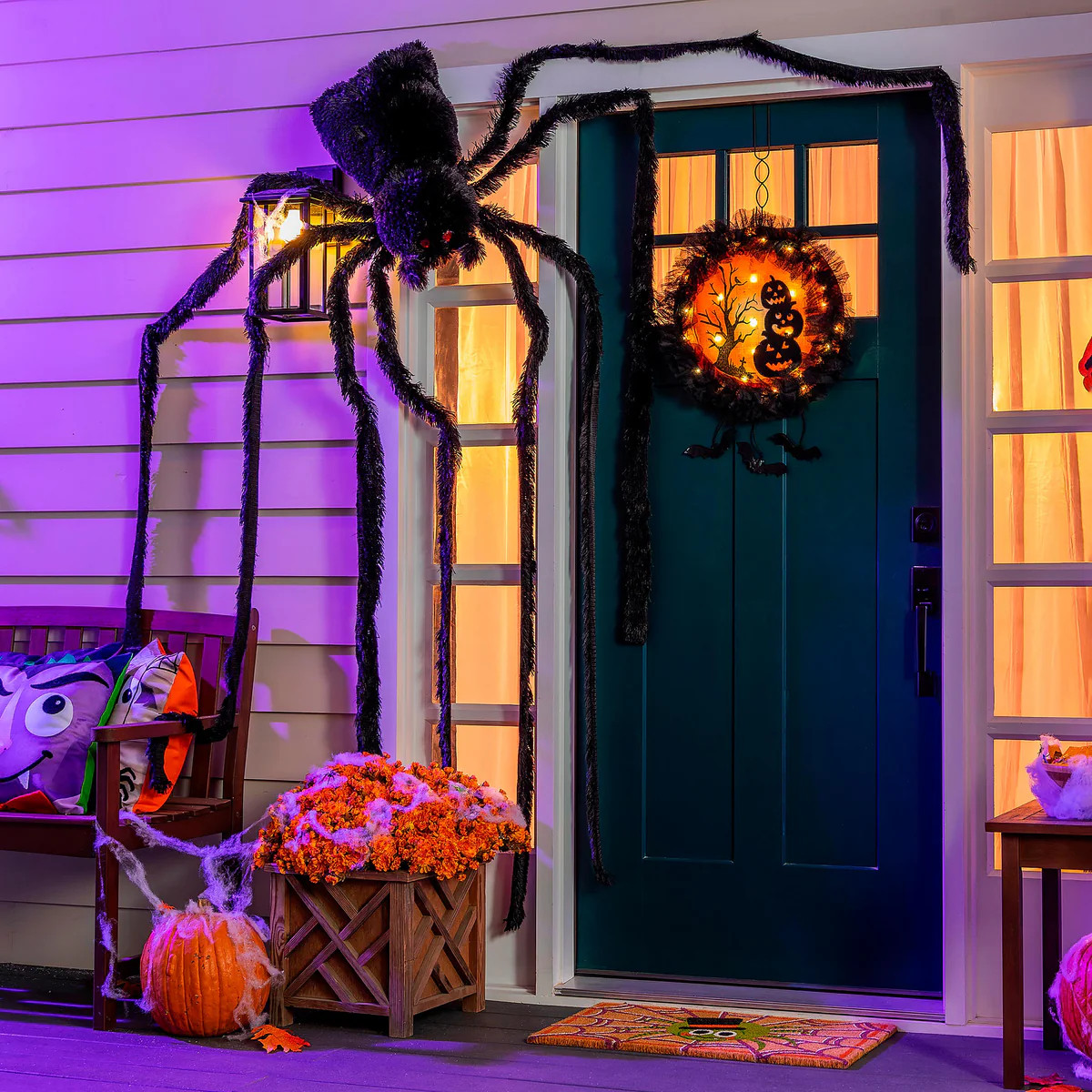 12 Foot Black Spider Halloween Décor | Plow & Hearth