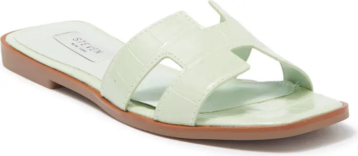 Steven New York Harlien Croc Embossed Slide Sandal | Nordstromrack | Nordstrom Rack