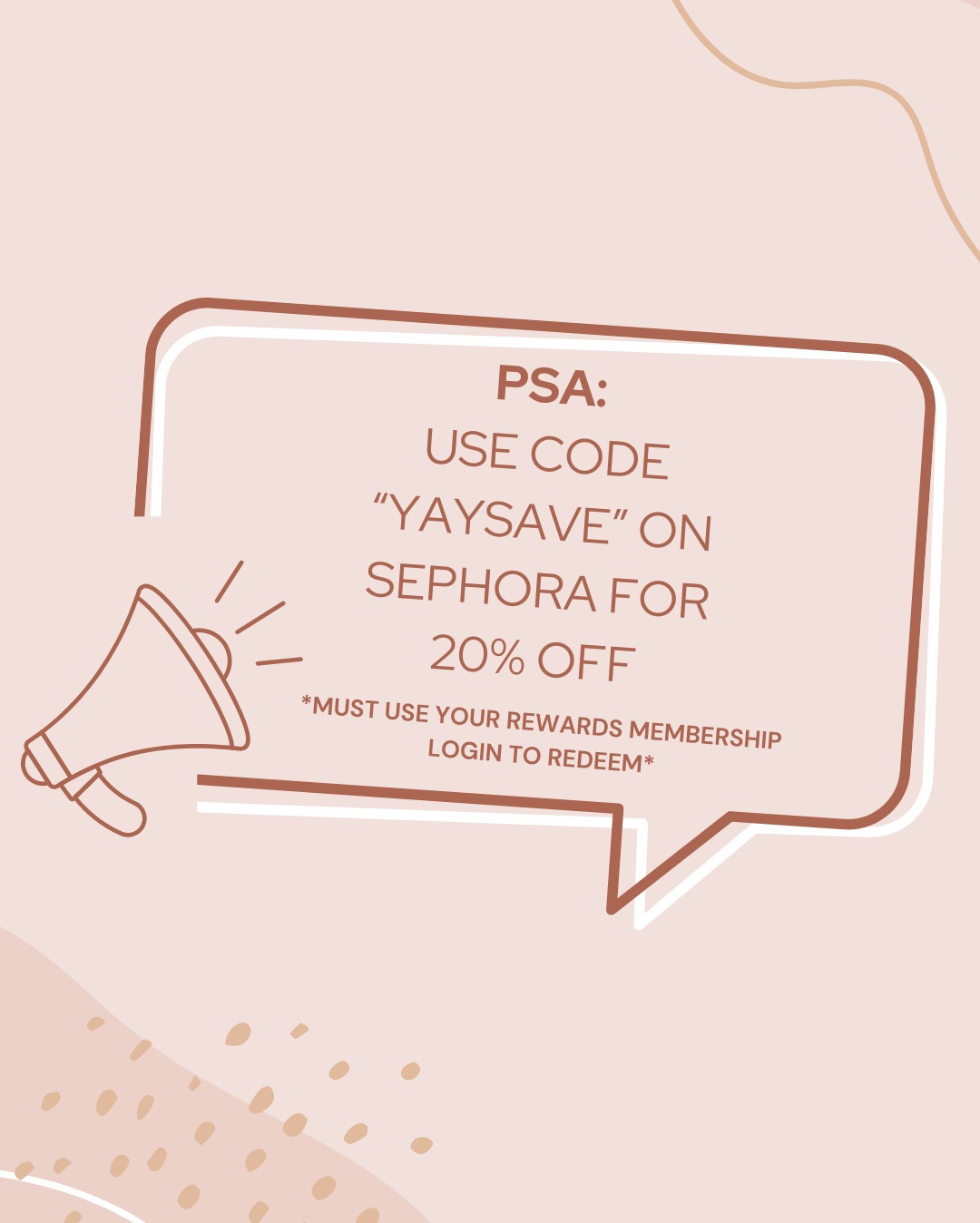 Use code “YAYSAVE” on Sephora for 20% off!

#LTKSaleAlert #LTKFindsUnder50 #LTKBeauty