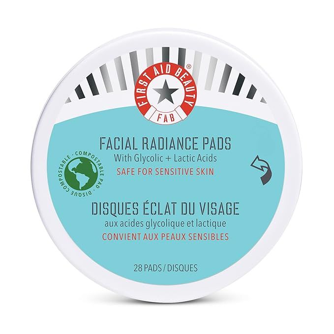 First Aid Beauty Facial Radiance Pads – Daily Exfoliating Pads with AHA that Help Tone & Bright... | Amazon (US)