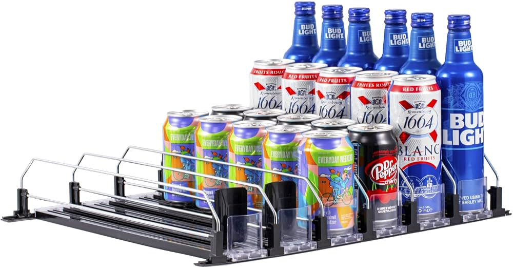 Rula Drink Organizer for Fridge, Self-Pushing Soda Can Organizer for Refrigerator, Pantry, Kitche... | Amazon (US)