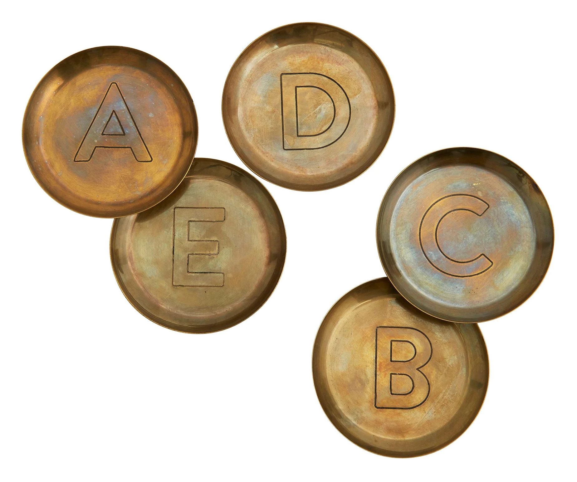 Brass Alphabet Coasters | Jayson Home