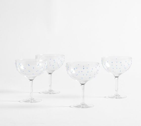 Confetti Outdoor Coupe Glasses - Set of 4 | Pottery Barn (US)