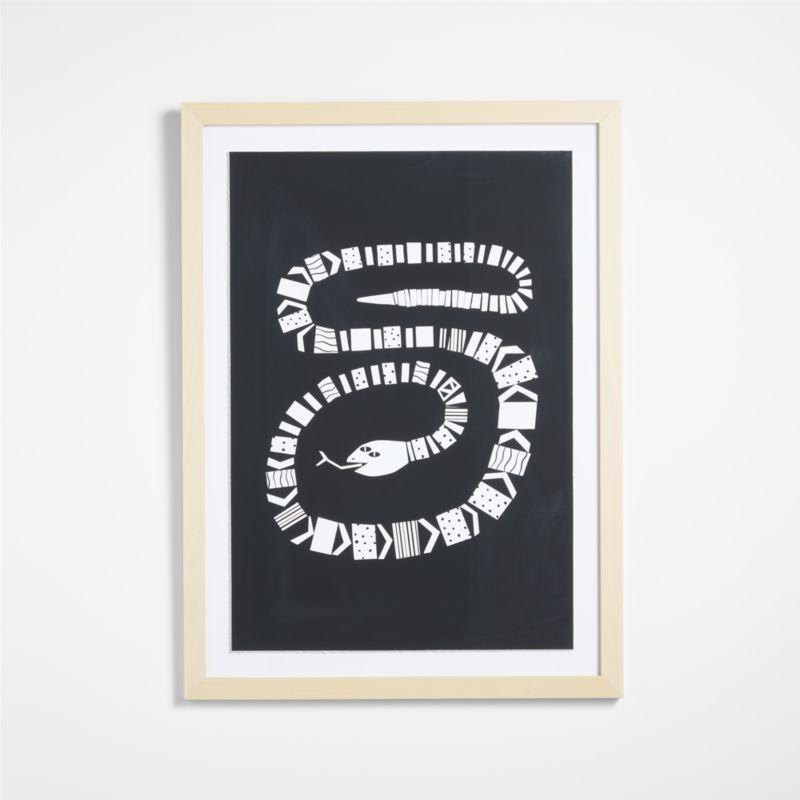 Snakes Large Framed Wall Art | Crate & Kids | Crate & Barrel