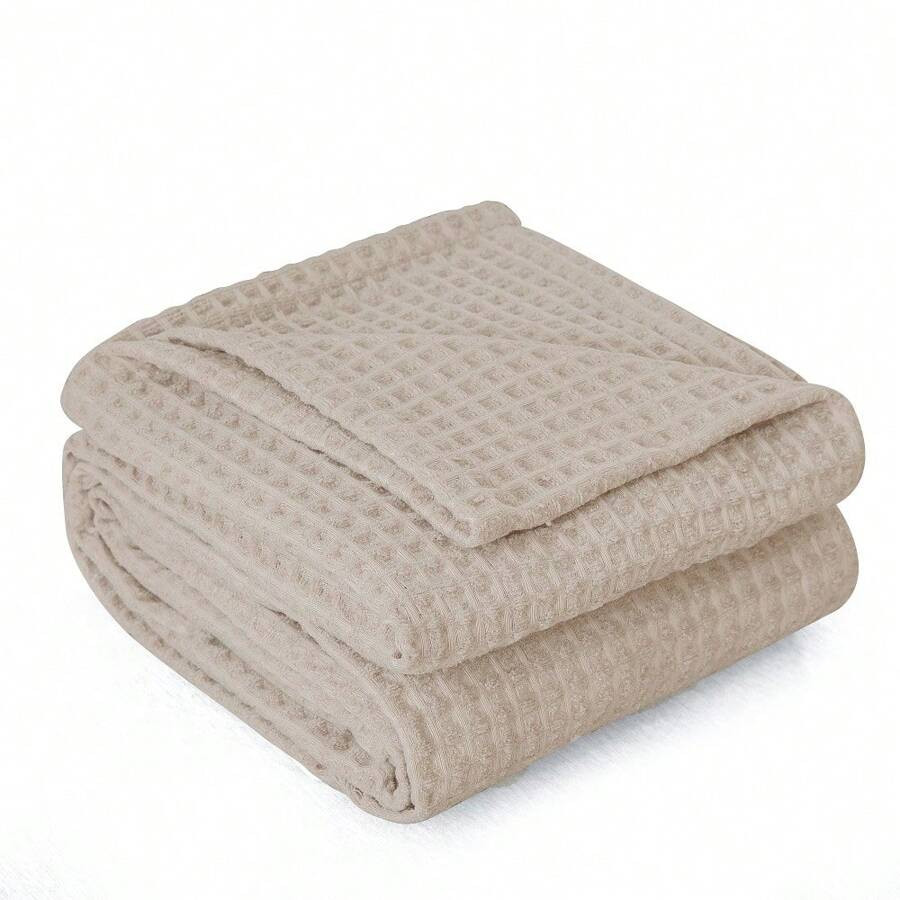 Fluffy Waffle Weave Chenille Bed Blanket, Soft And Cozy, Queen Size Is 90in X 92in, King Size Is ... | SHEIN