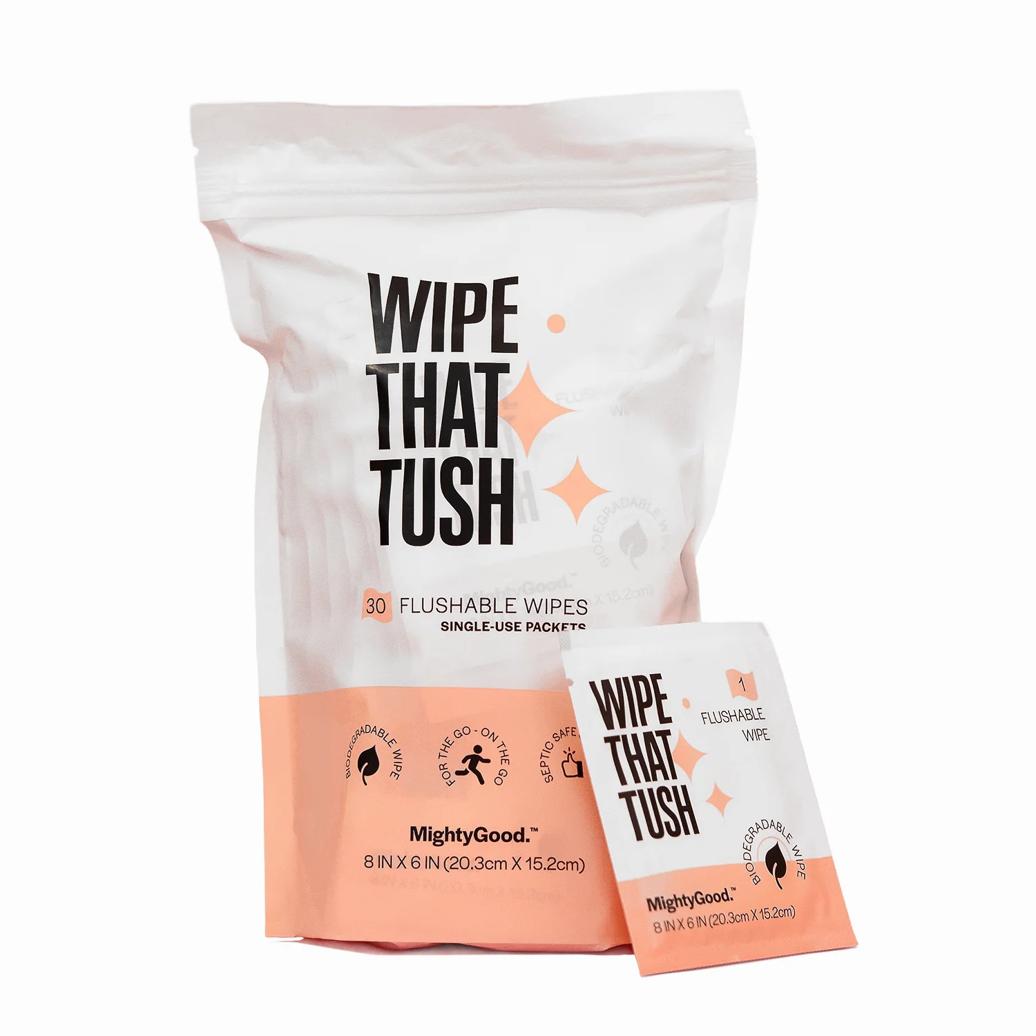 MightyGood. Wipe That Tush Flushable Wipes - 30 Individually Wrapped Wipes | Walmart (US)