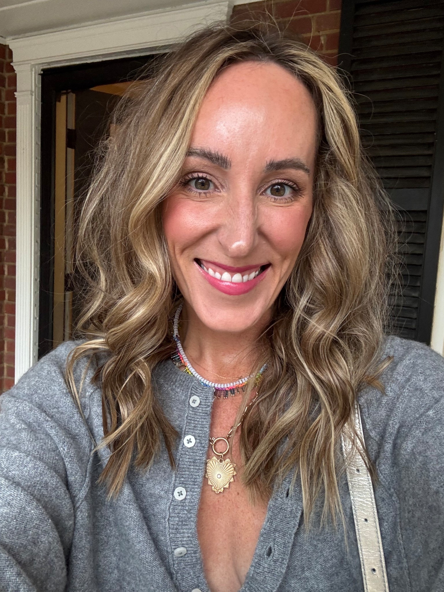 Best free people sweater | women’s cashmere sweater | button up cashmere sweater | Elsie Frieda necklace | gold heart necklace 

#LTKSeasonal #LTKStyleTip #LTKGiftGuide