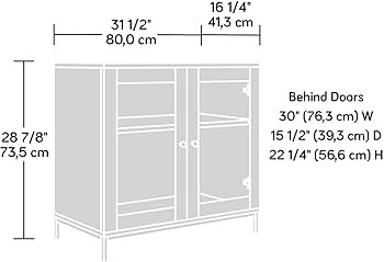 Sauder 420035 North Avenue Display Cabinet, For TVs up to 32", Charter Oak finish | Amazon (US)
