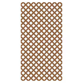 Style Selections 48-in x 8-ft Redwood Vinyl Traditional Lattice | Lowe's