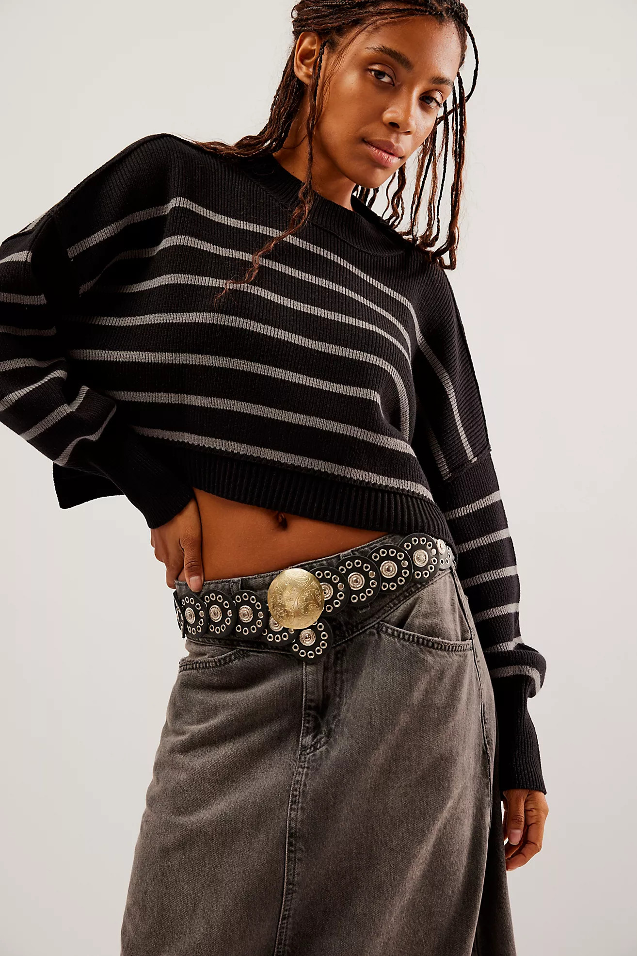 Easy Street Stripe Crop Pullover | Free People (Global - UK&FR Excluded)