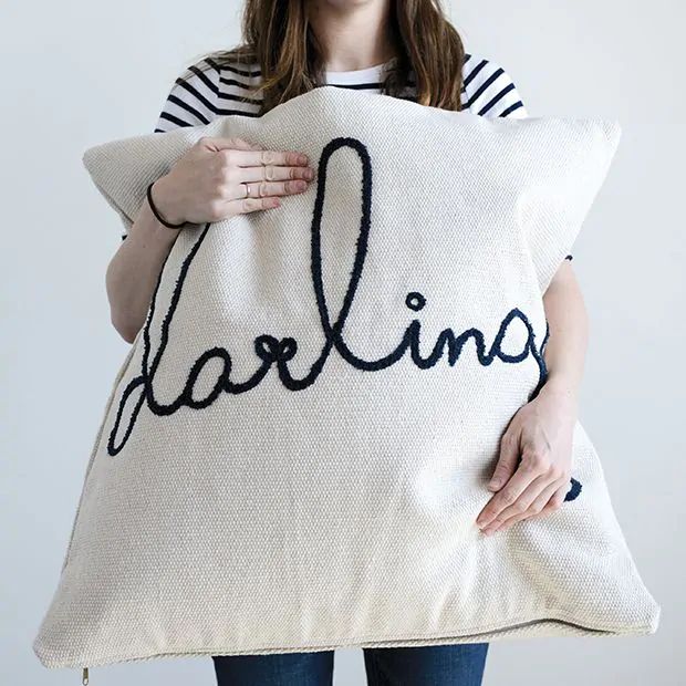 Embroidered Darling Pillow | Antique Farm House