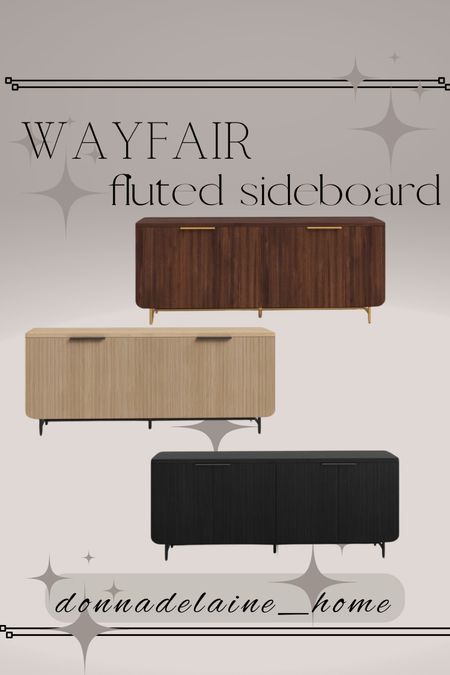 69” sideboard, available in three colors. Fluted front, rounded corners. Beautiful design! 
On sale now at Wayfair. 
Home furniture, office, dining room 

#LTKhome