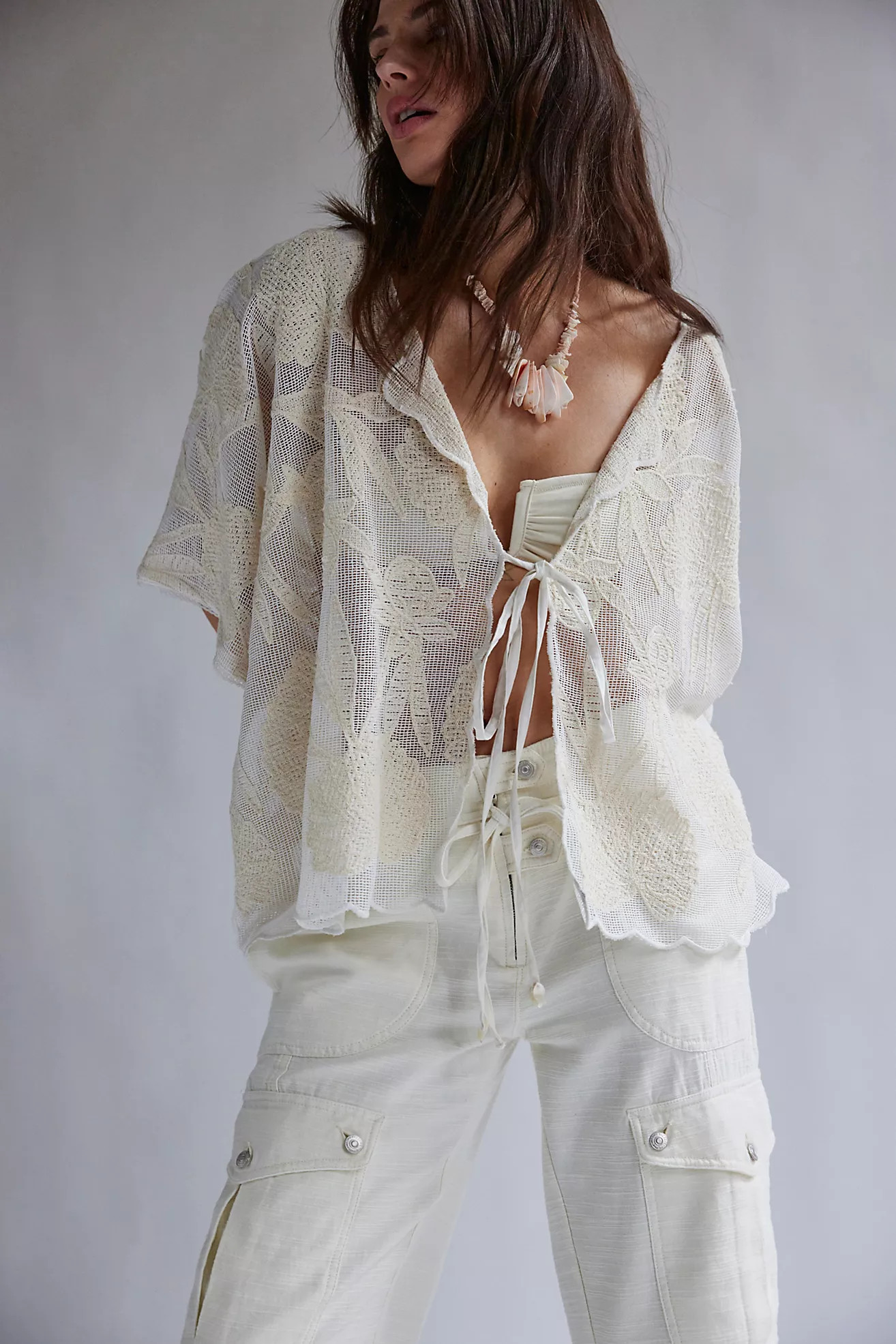 Willow Tie Front Cape | Free People (Global - UK&FR Excluded)