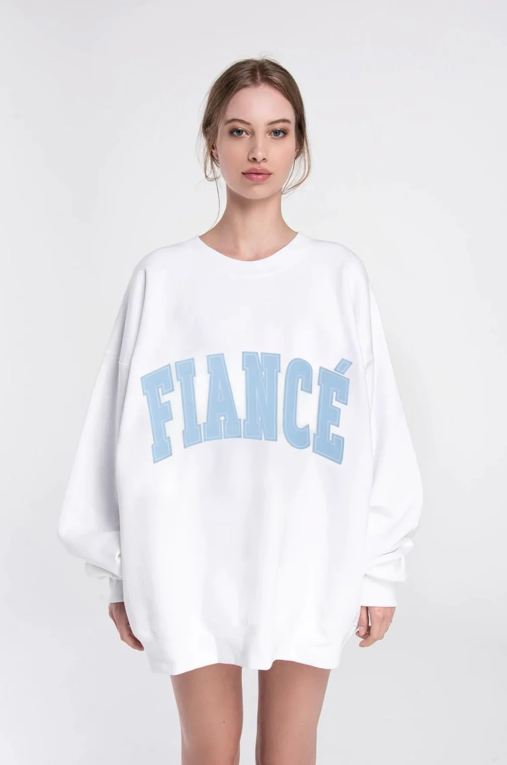 FIANCE SWEATSHIRT WHITE/LT BLUE | The Bar