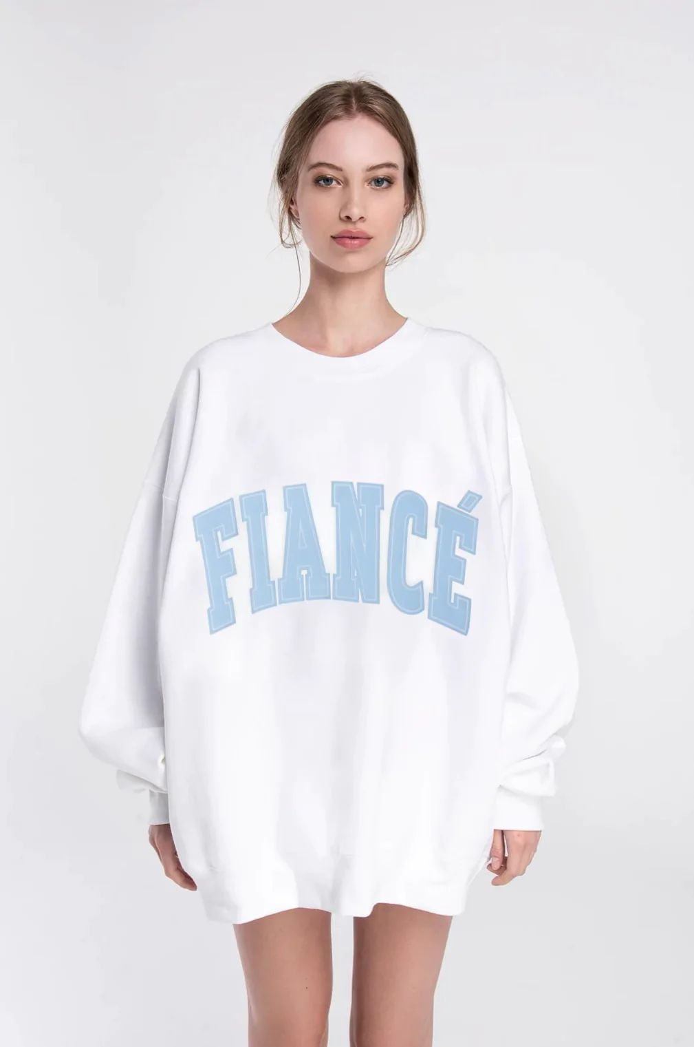 FIANCE SWEATSHIRT WHITE/LT BLUE | The Bar