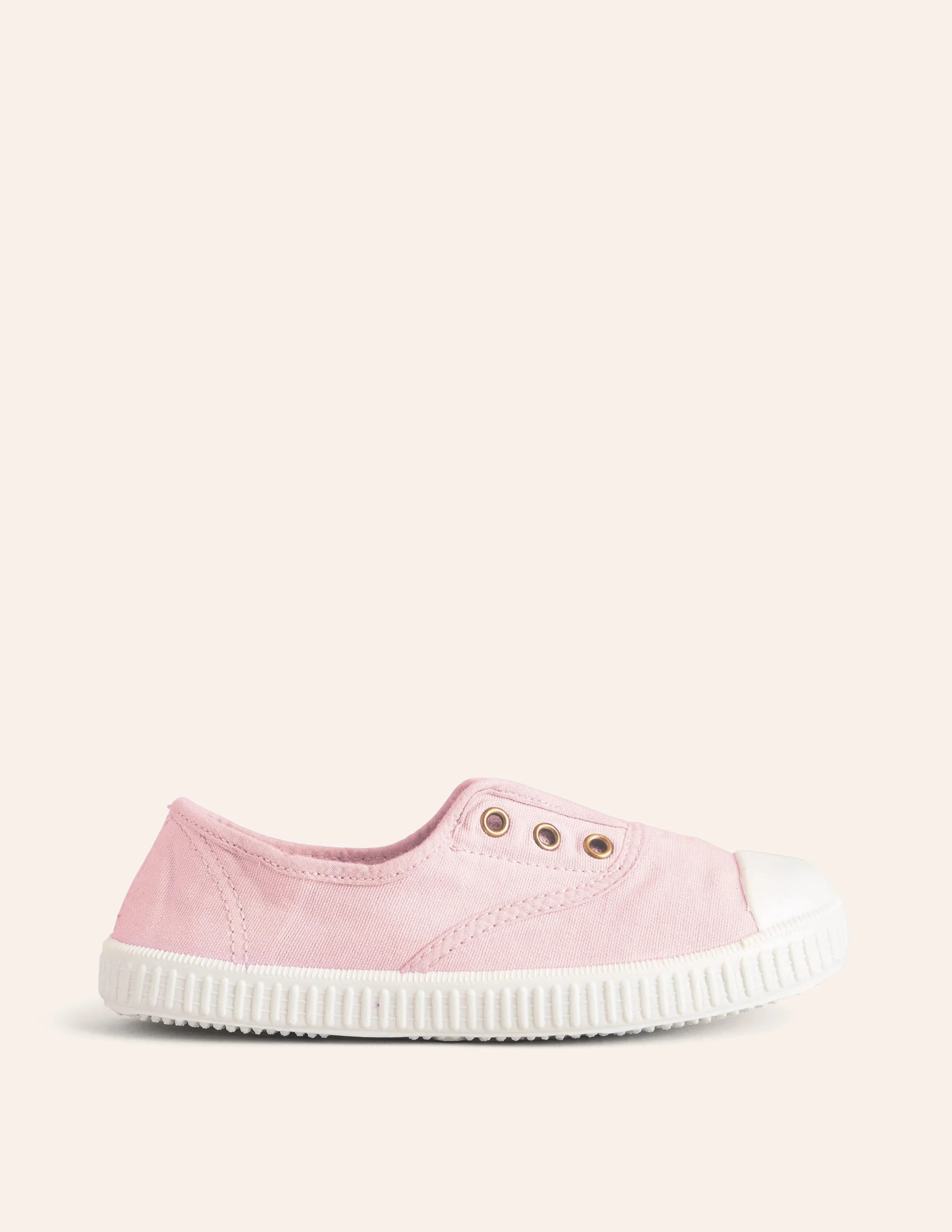 Laceless Canvas Pull-ons-Cameo Pink | Boden UK