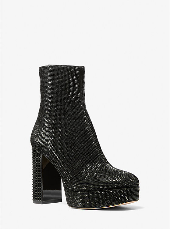Maxine Crystal Embellished Platform Boot | Michael Kors US