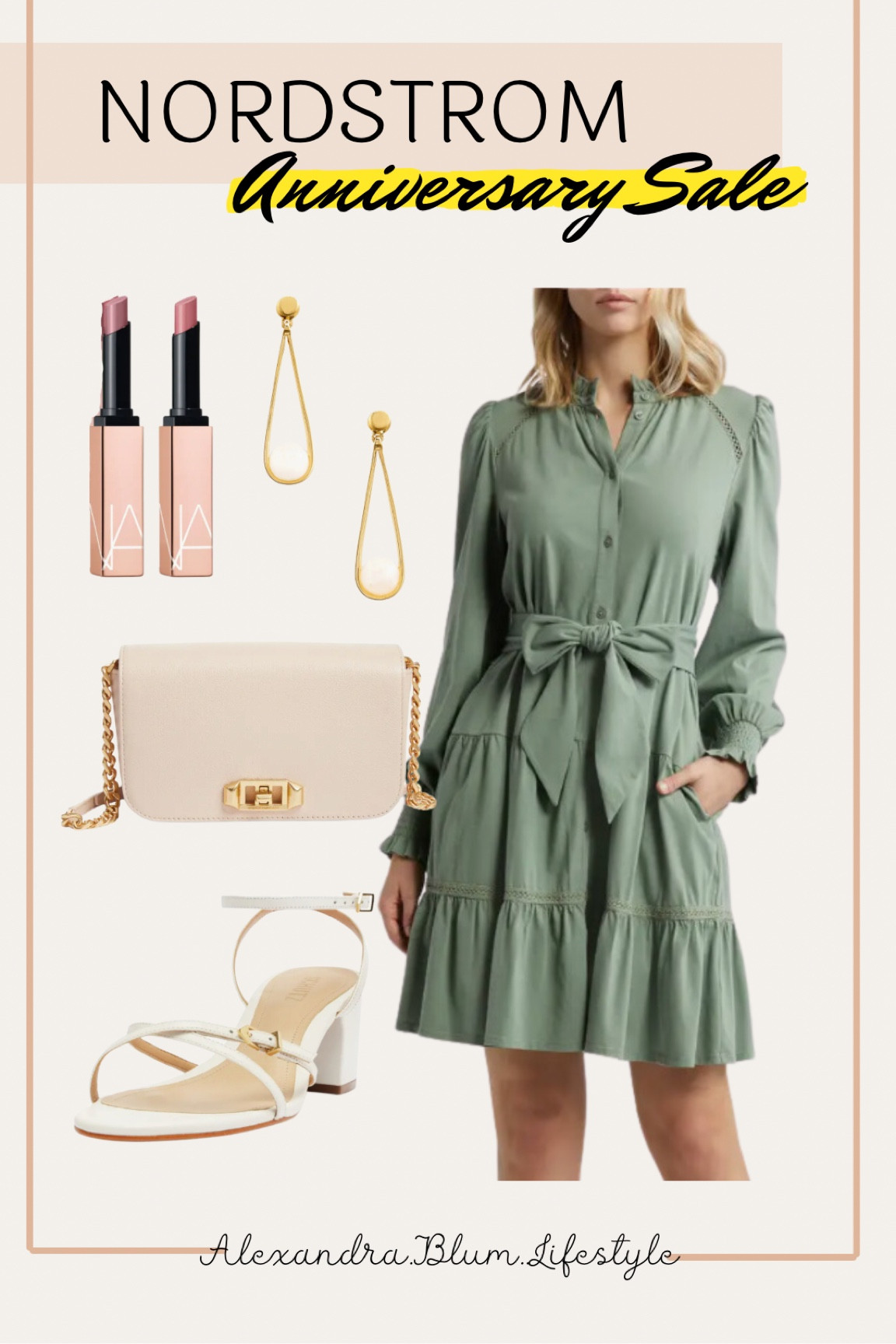 Nordstrom Anniversary Sale! Cute wedding guest dress, fall outfit idea, and work office outfit idea! Cute outfit! White heels and ivory crossbody purse! 

#LTKShoeCrush #LTKItBag #LTKxNSale