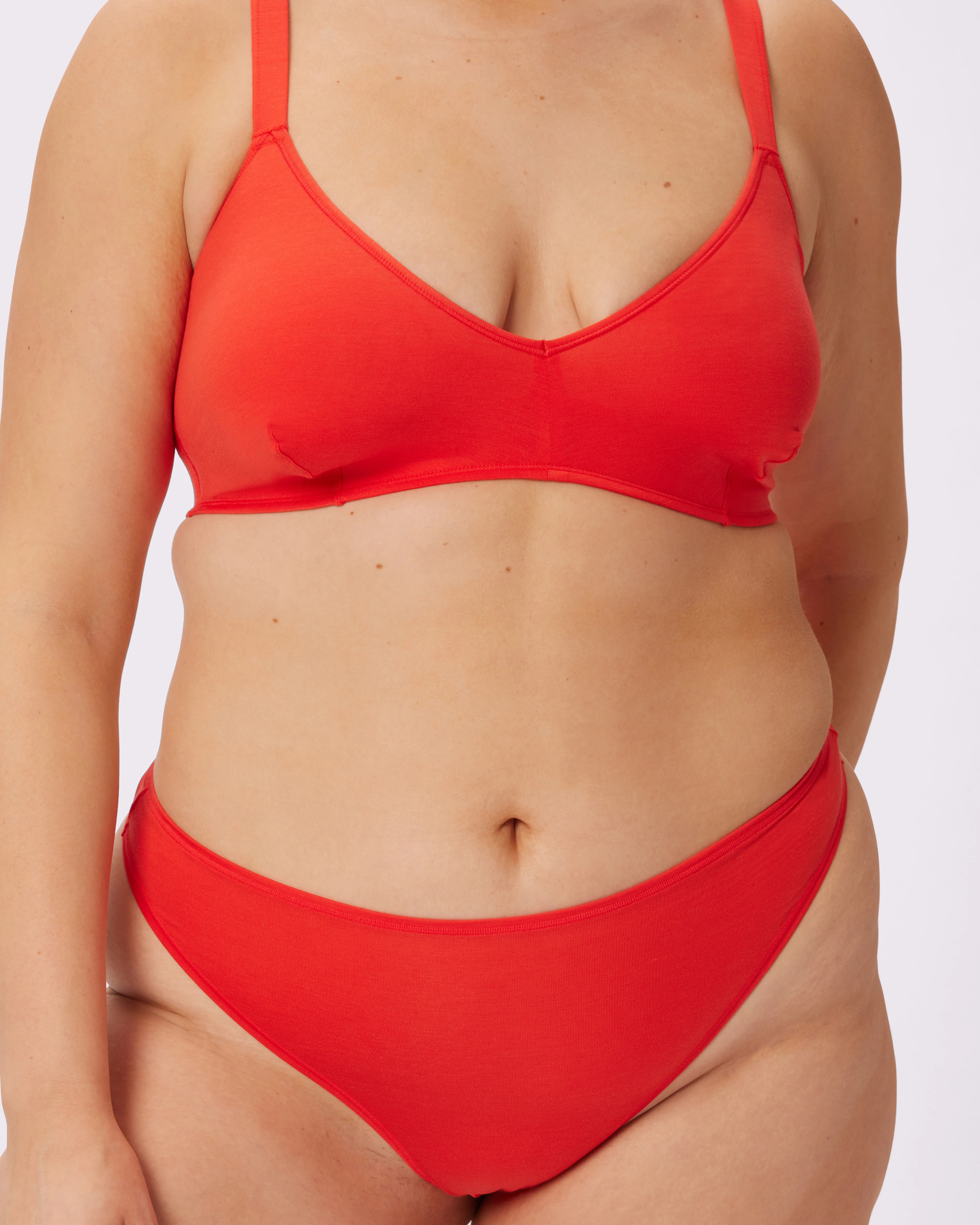 Vintage Soft Triangle Bralette | New:Cotton (Strawberry) | Parade