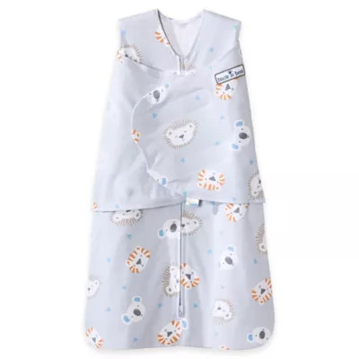 HALO® SleepSack® Lions, Tigers, Bears Multi-Way Adjustable Swaddle in Grey | buybuy BABY | buybuy BABY