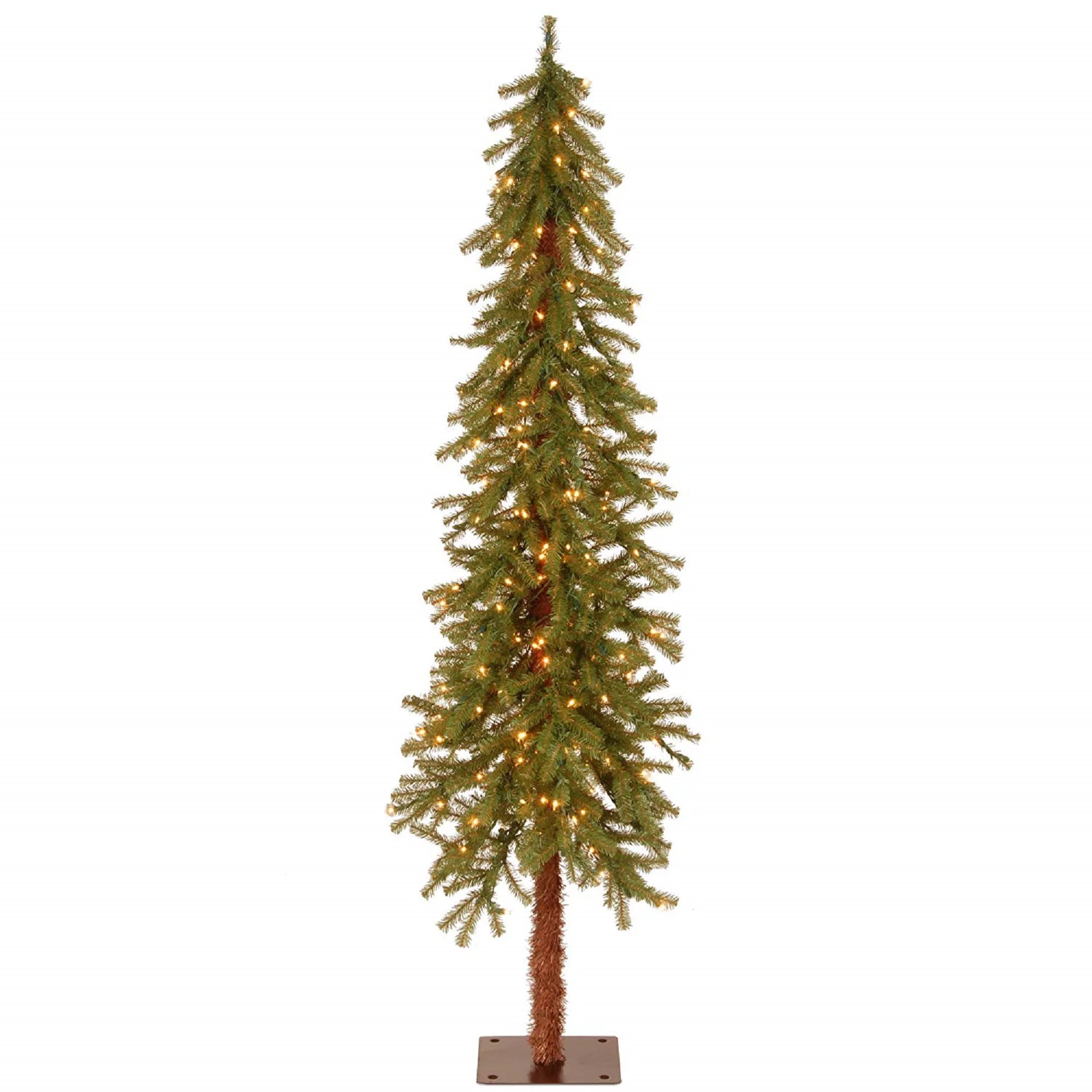 6’ Pre-Lit Hickory Cedar Artificial Christmas Tree - Clear Lights | Walmart (US)