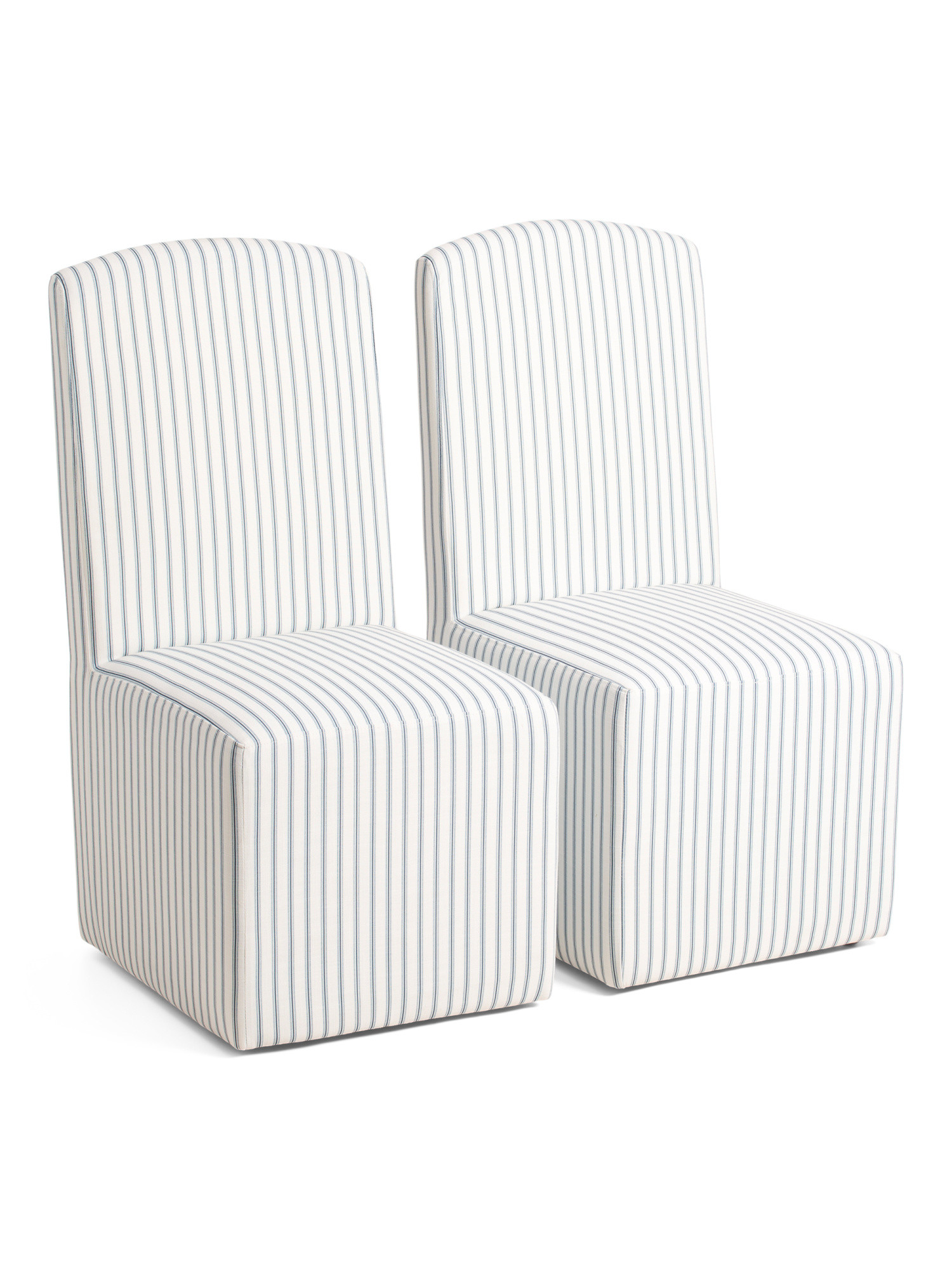 Set Of 2 19x39 Striped Caster Wheel Slipcover Look Dining Chairs | Kitchen & Dining Room | Marsha... | Marshalls