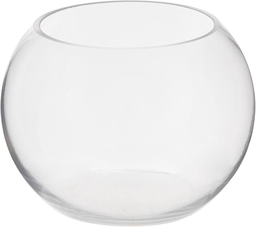 Hobby Lobby Glass Bubble Bowl Vase, 6" H x 8" W, Round Shape with 5" Opening, Wedding, Home Decor... | Amazon (US)