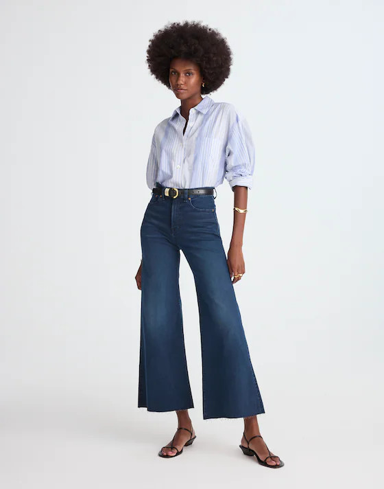 Flared Wide-Leg Crop Jeans | Madewell