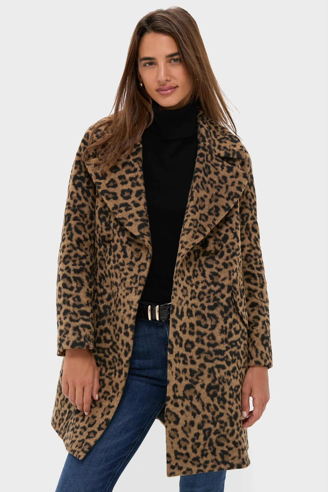 Leopard Brushed Wool Harley Peacoat | Tuckernuck (US)