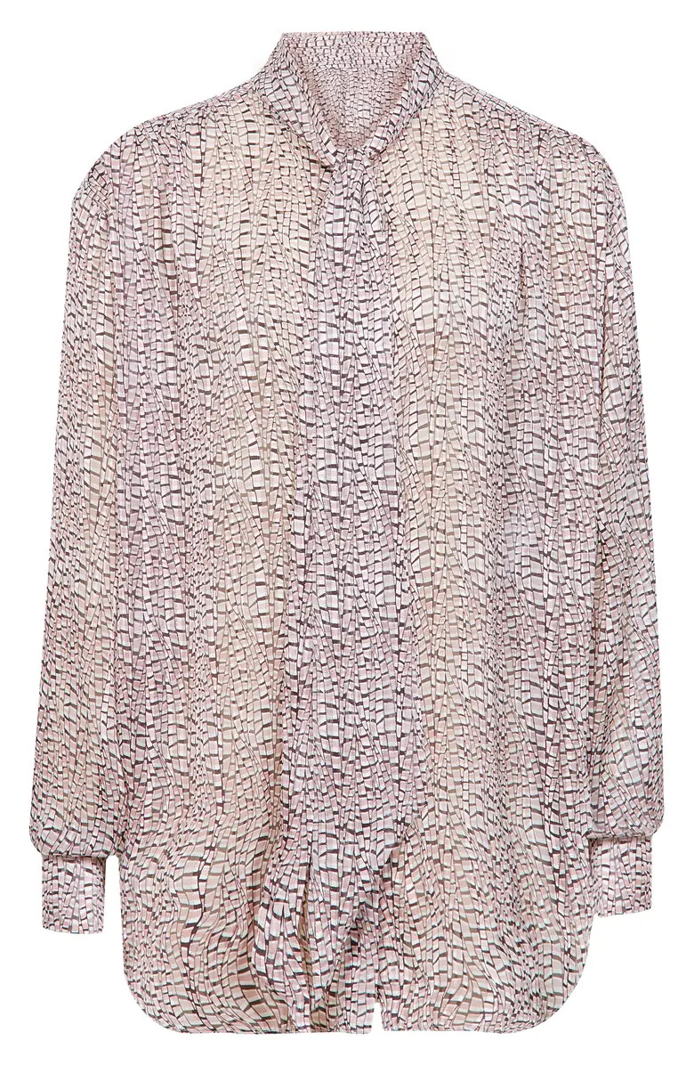 Reiss Kelsie Print Tie Neck Blouse | Nordstrom | Nordstrom