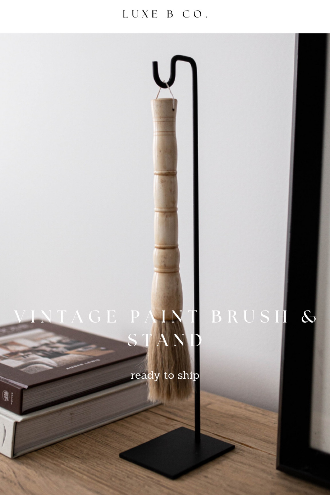Luxe B Co vintage paint brush with iron stand 

#LTKhome