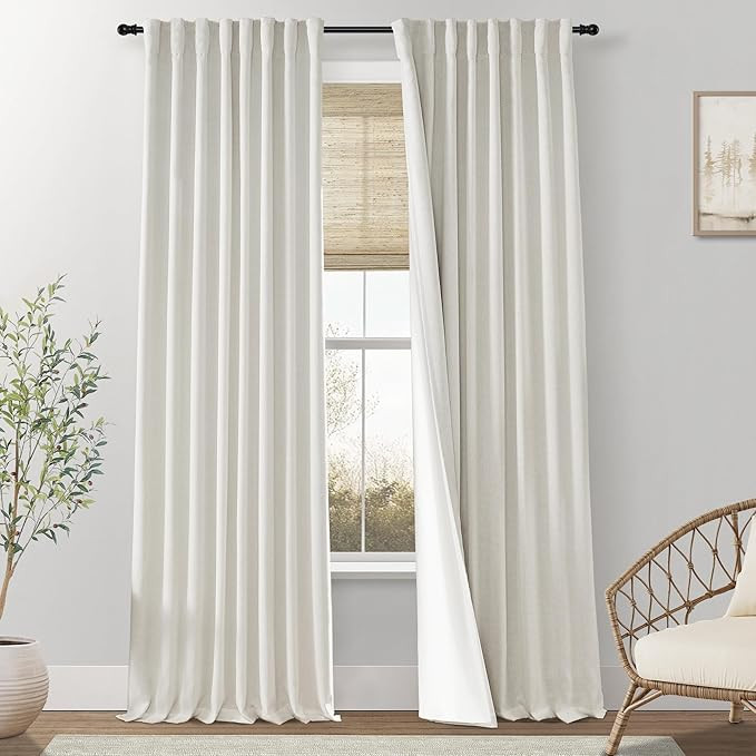 SHINELAND Black Out Curtains 92 Inches Long Boho Curtains 2 Panels Blackout Curtain for Bedroom L... | Amazon (CA)