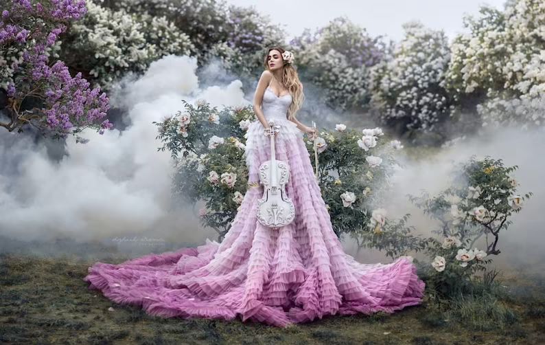 Ombre Fairy Tulle Wedding Skirt / Alternative Bridal Color - Etsy | Etsy (US)