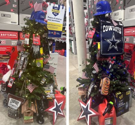 #ad Okay this has to be one of the coolest ideas I’ve ever seen for a guy’s gift!! Ladies, we all know we have “our tree”. The one that is perfect in every way and exactly how we like it decorated…..let the guys have “their tree”!! Filled with all the things you know he loves! Football, Tools, Grilling accessories and more!! You can’t tell me this isn’t one of the best ideas! It is fun, festive and for sure will be a gift winner in his book this year!  
#LowesPartner

#LTKHolidaySale #LTKSeasonal #LTKGiftGuide