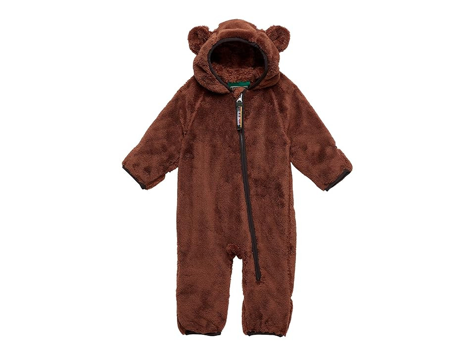 L.L.Bean Hi-Pile Fleece Bunting (Infant) Jumpsuit & Rompers One Piece Dark Barley : 0-3 Months, Fleece/Polyester | Zappos