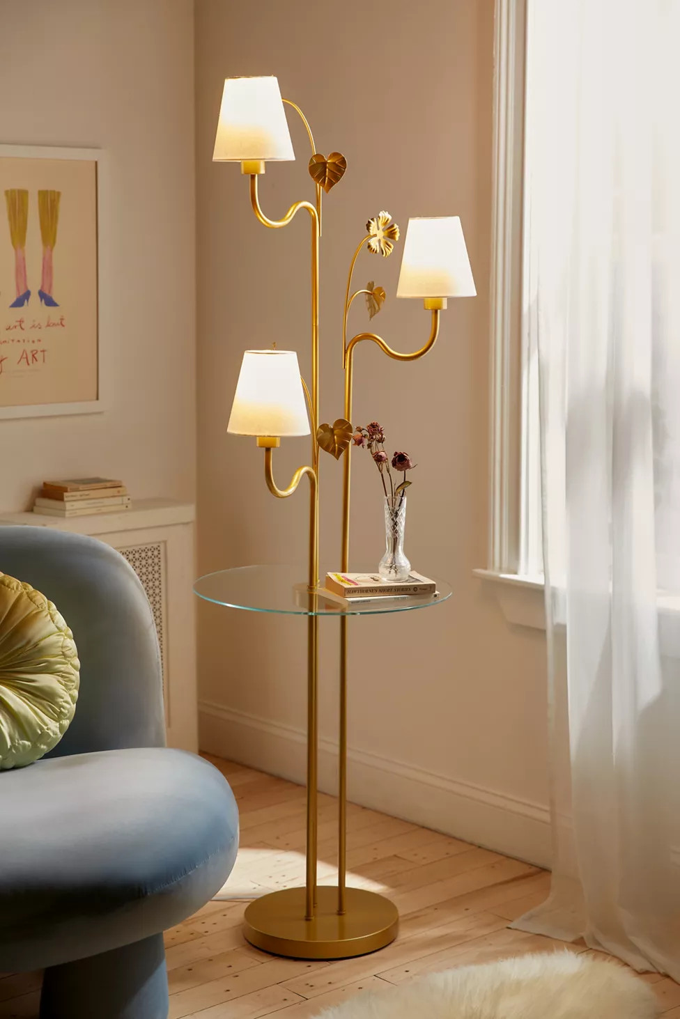 Louisa side Table Floor Lamp | Urban Outfitters (EU)