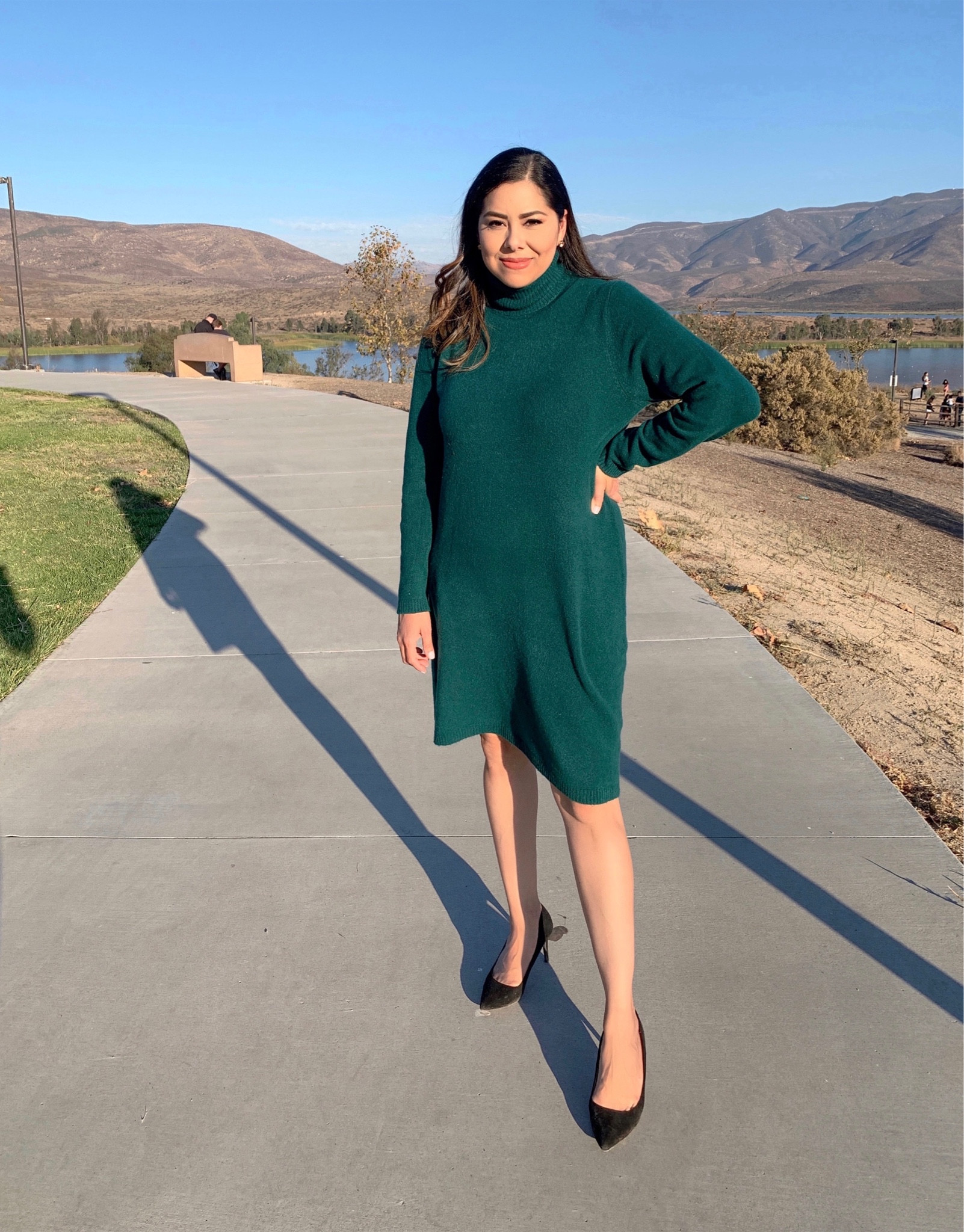 Holiday Outfits, green sweater dress

#LTKmidsize #LTKstyletip #LTKHoliday