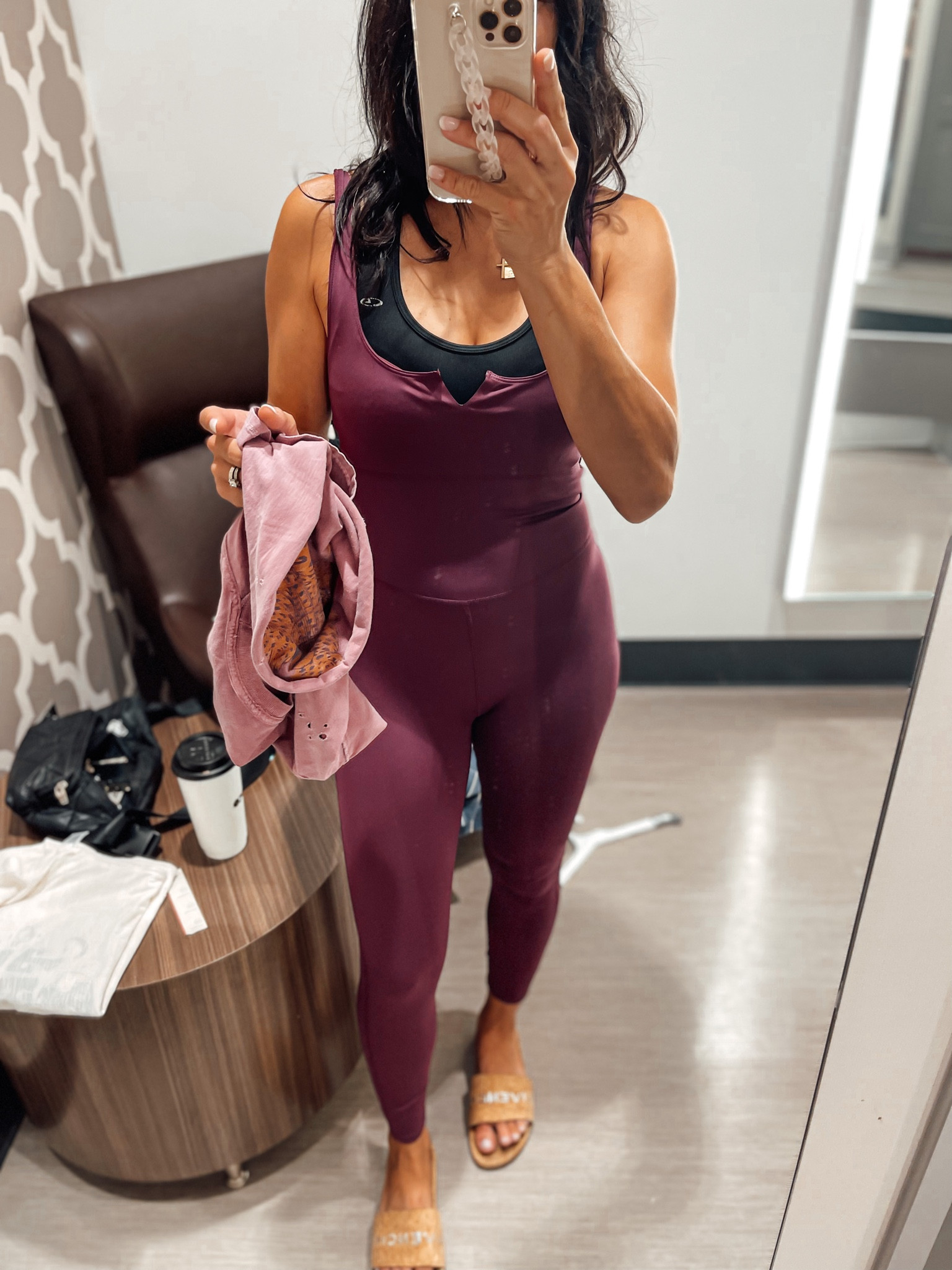 Pilates outfit
- Free people one piece
- athletic /athleisure  onesie (s )
- sweater pants jumper
- cork sandals 

#LTKfit #LTKsalealert #LTKunder50
