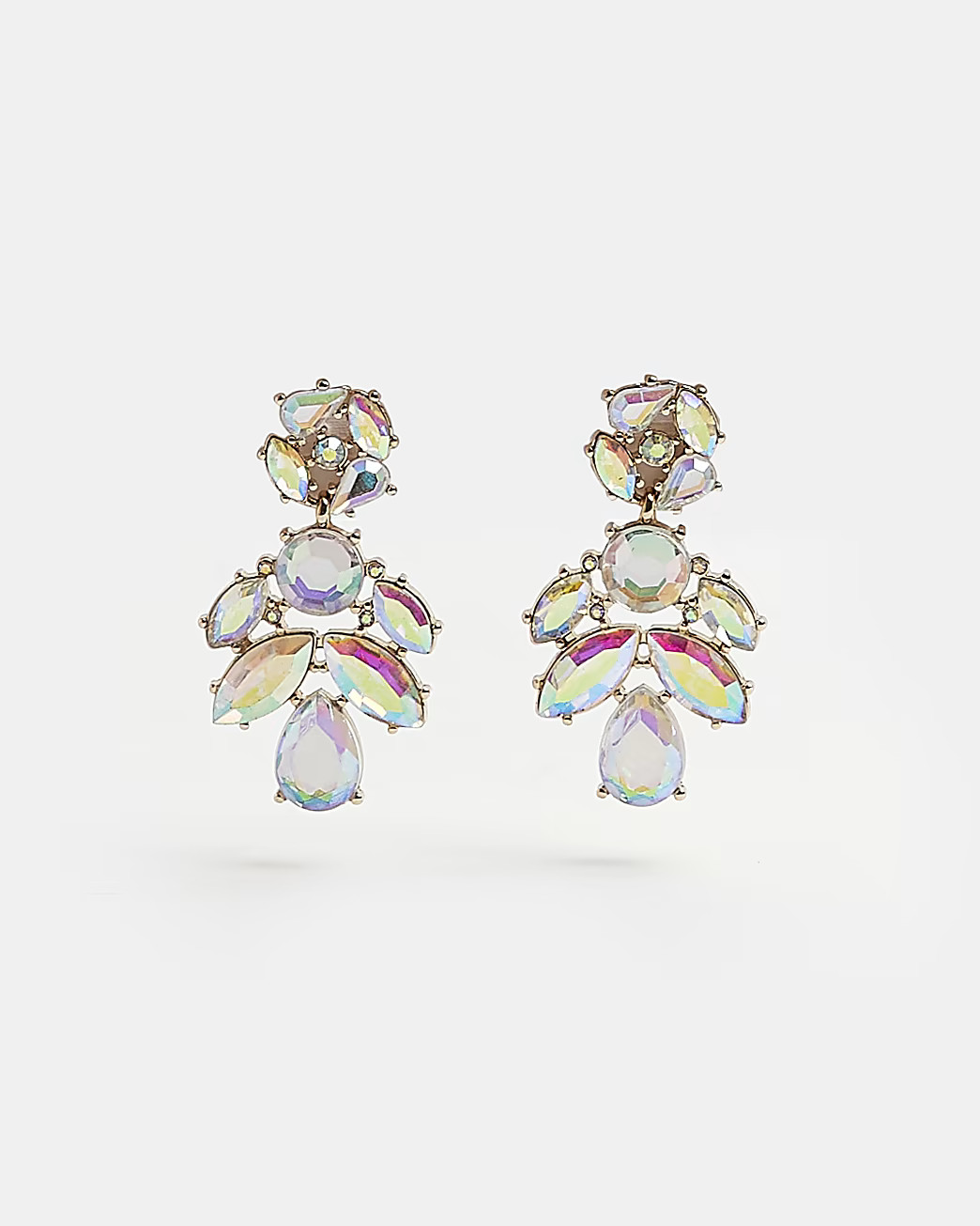 Gold stone drop earrings | River Island (UK & IE)