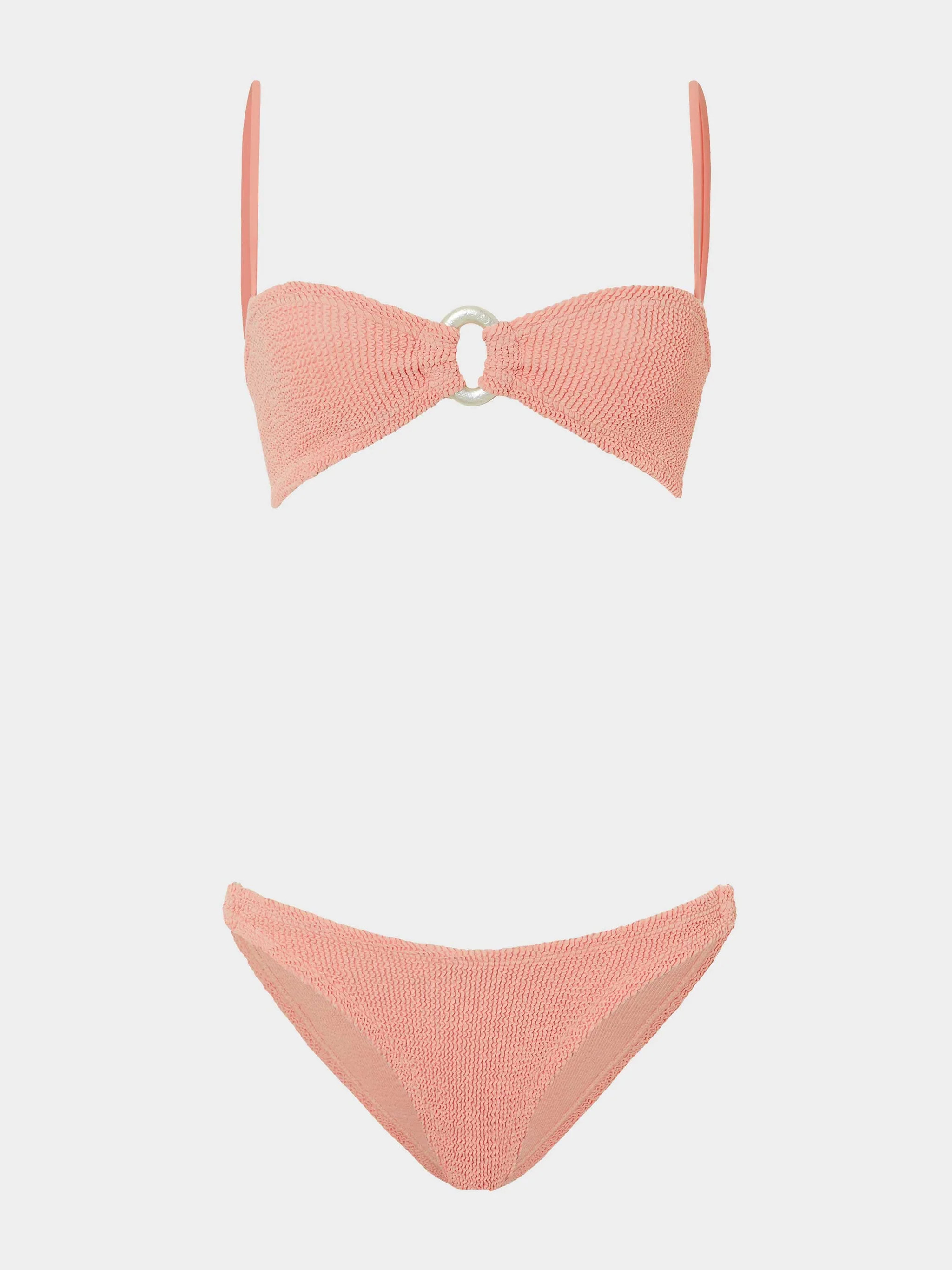 Misty Bikini With Pearly Hoop - Peach | HUNZA G