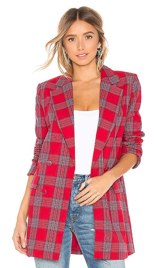 Paula Jacket in Red Plaid | Revolve Clothing (Global)