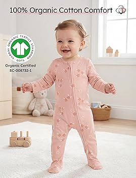 Yoofoss Baby Pajamas 100% Organic Cotton Baby Sleepers for Newborn 0-3 3-6 6-9 Months Boys Girl C... | Amazon (US)