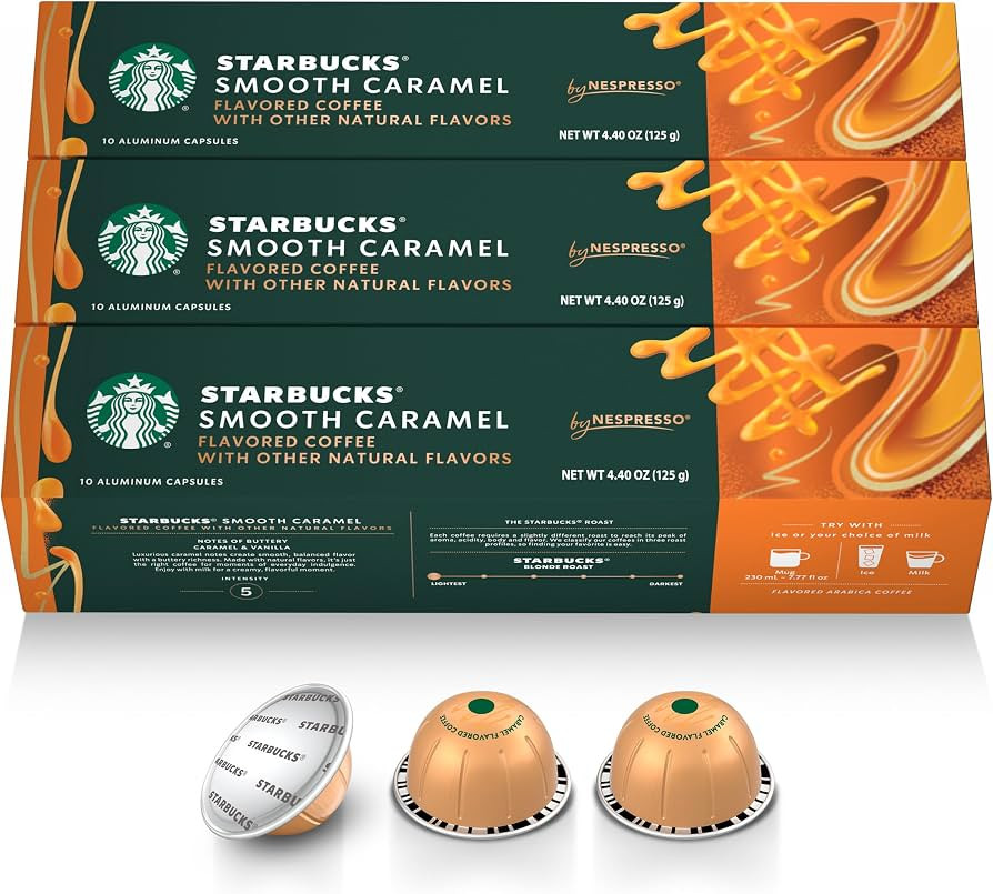 Starbucks by Nespresso Vertuo, Caramel Flavored Coffee, 30-count | Amazon (US)