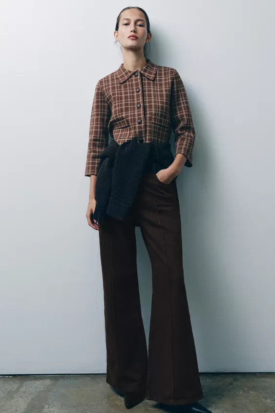 PLAID KNIT CARDIGAN | Zara US