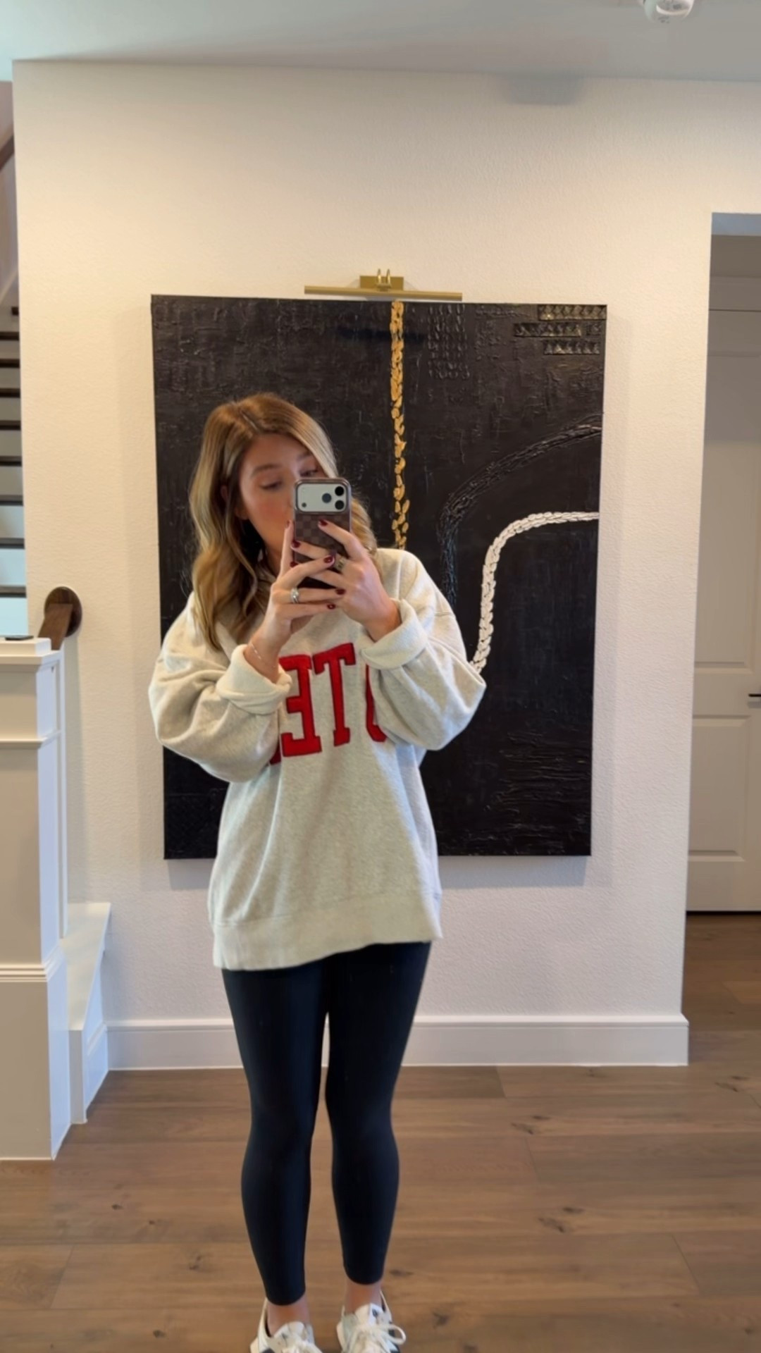 Basketball mom outfit of the day. Sweatshirt is in a large. Leggings are in an 8- 25in length  

#LTKootd #LTKmomlife