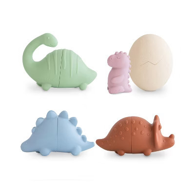 Mushie Dino Mold Free Bath Play Set - 4 Pack | Target