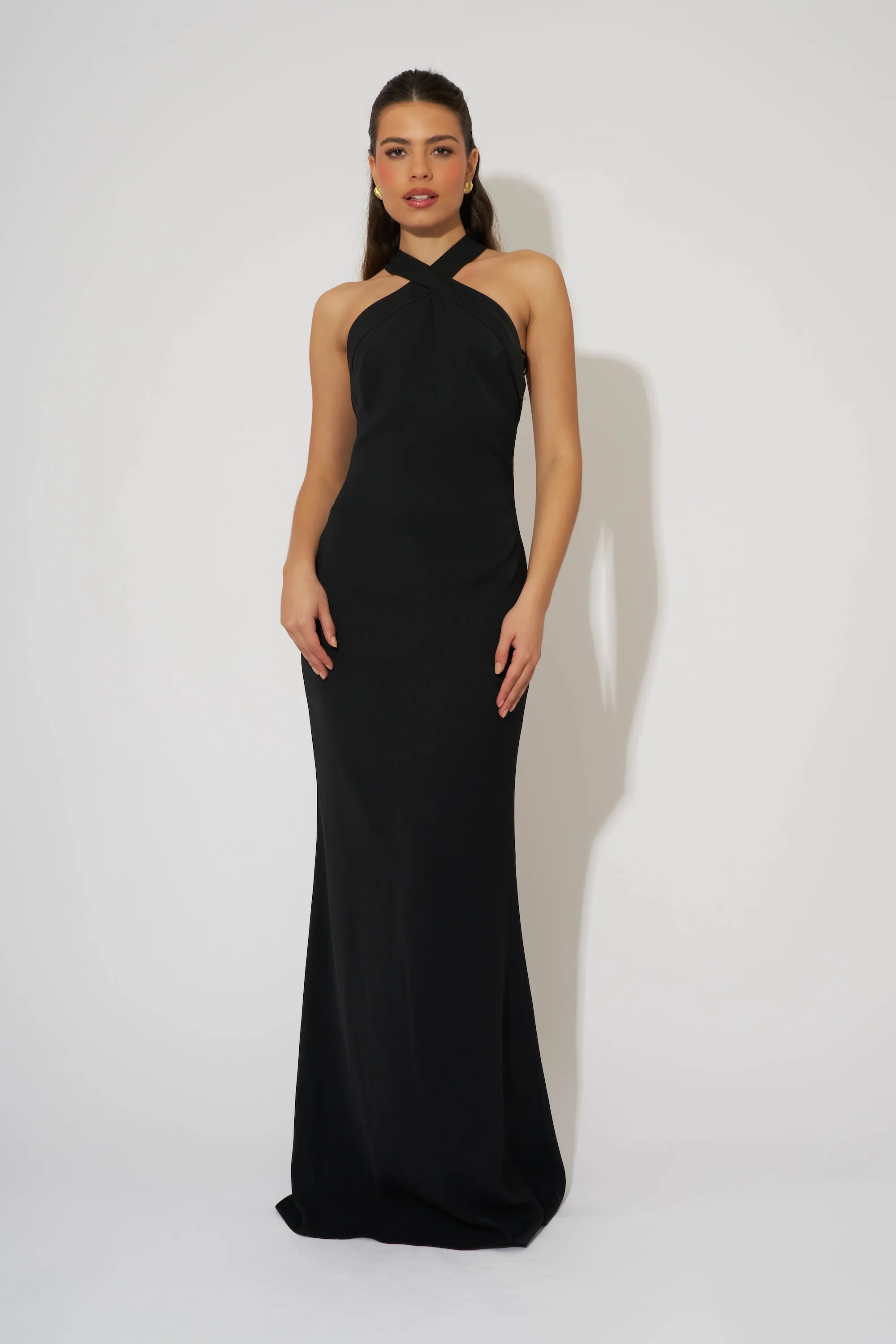 Cross Halter Neck Maxi Dress | Odd Muse